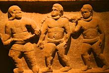 Slaves in chains, relief found at Smyrna (present day İzmir, Turkey), 200 AD