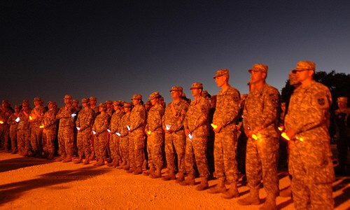 Soldiers, Families Gather for Twilight Vigil cc: flicker by The U.S. Army