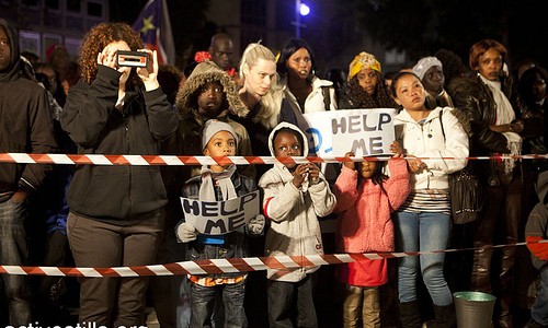 Demonstration in Tel aviv against government decision to deport refuges from south Sudan 17.3.2012