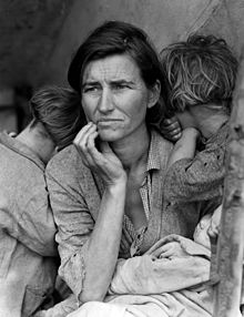 1936 Migrant Mother, Dorothea Lange, cc: wikipedia